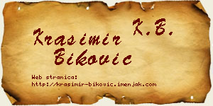 Krasimir Biković vizit kartica